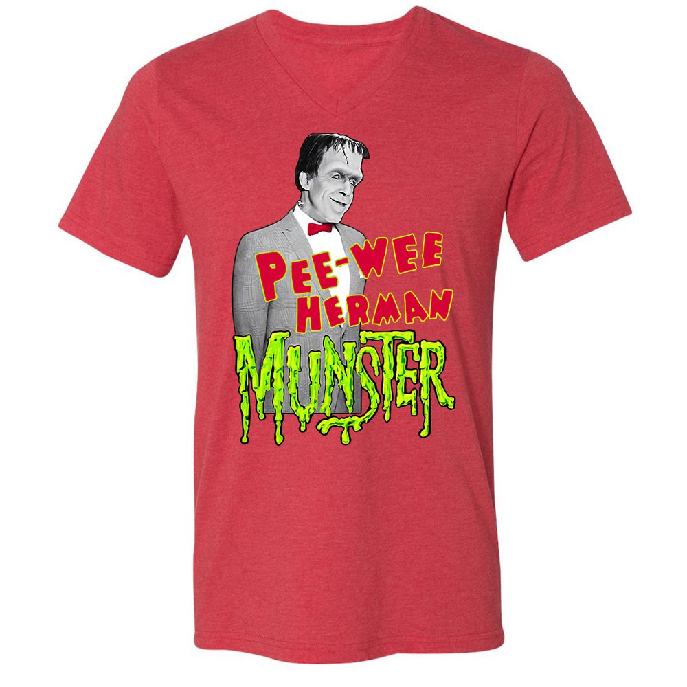 Unisex V-Neck T-Shirt - WEEKLD2D - Heather Red - 16