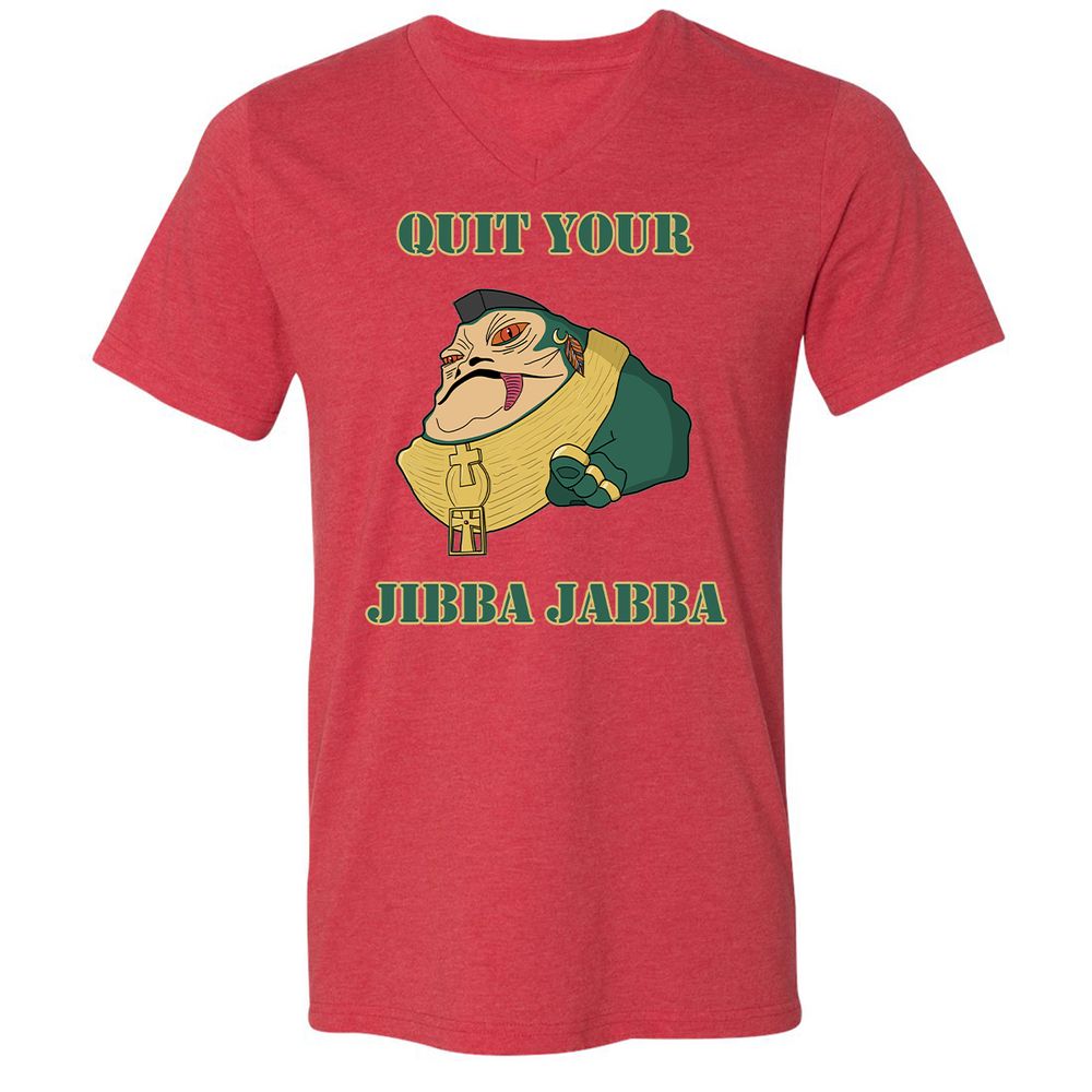 Unisex V-Neck T-Shirt - VLTF39YF - Heather Red - 16