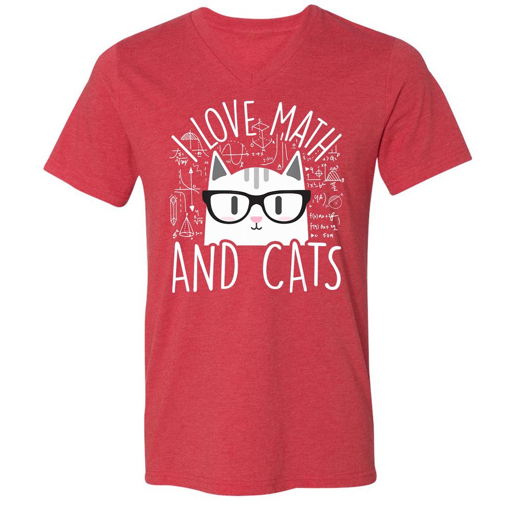 Unisex V-Neck T-Shirt - U1RZVATY - Heather Red - 16