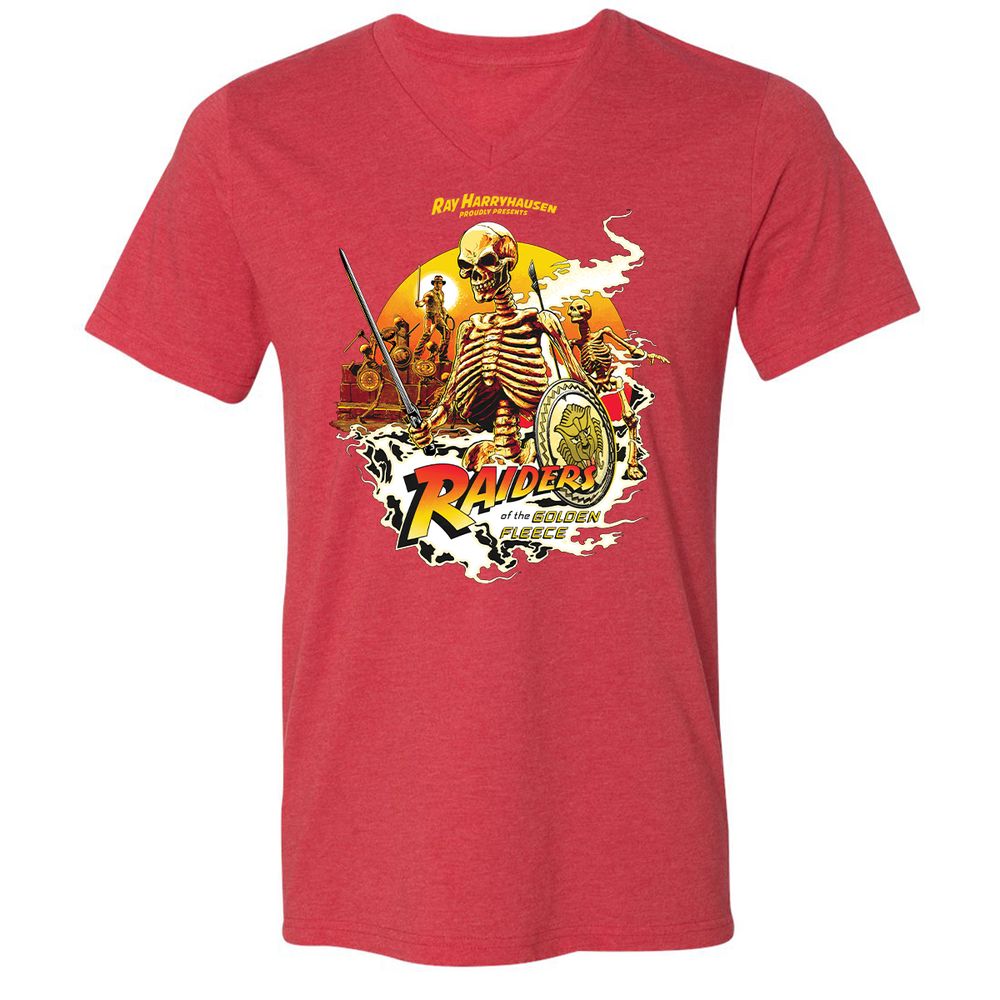 Unisex V-Neck T-Shirt - W55S8R8G - Heather Red - 16