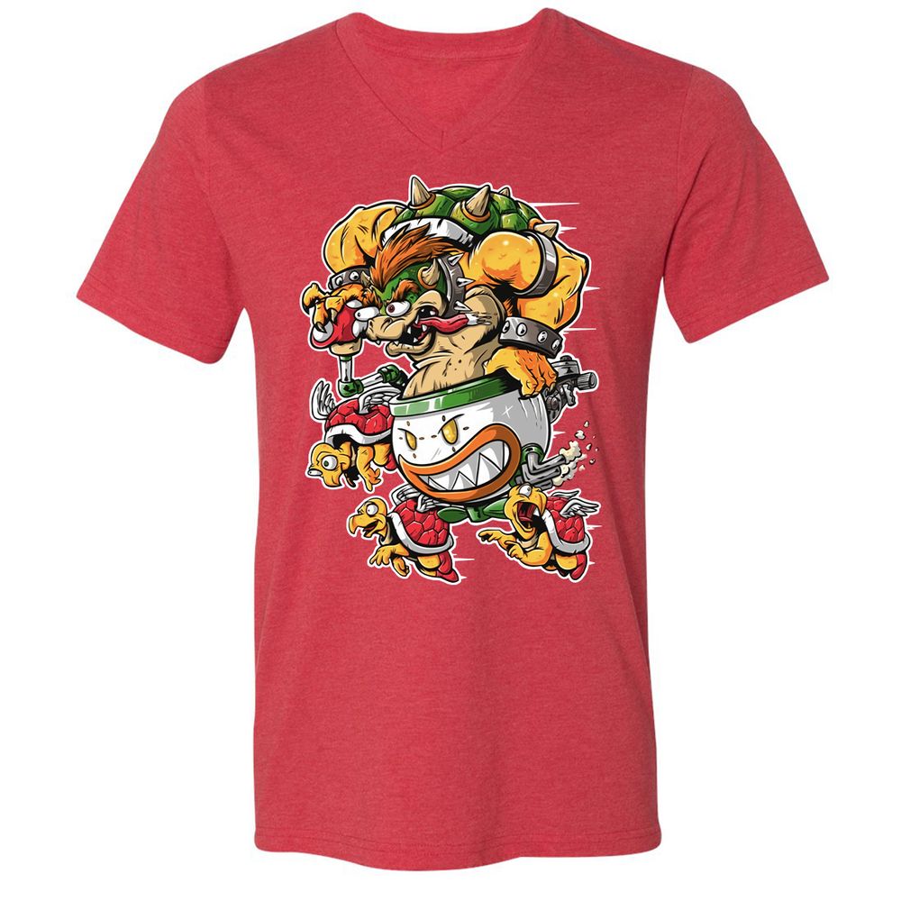 Unisex V-Neck T-Shirt - VS1SEVXJ - Heather Red - 16