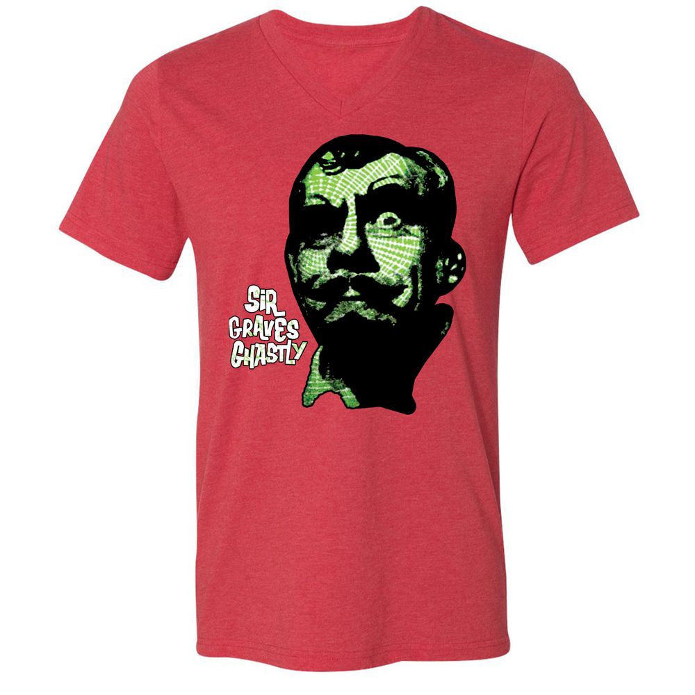 Unisex V-Neck T-Shirt - QP12M7GW - Heather Red - 16