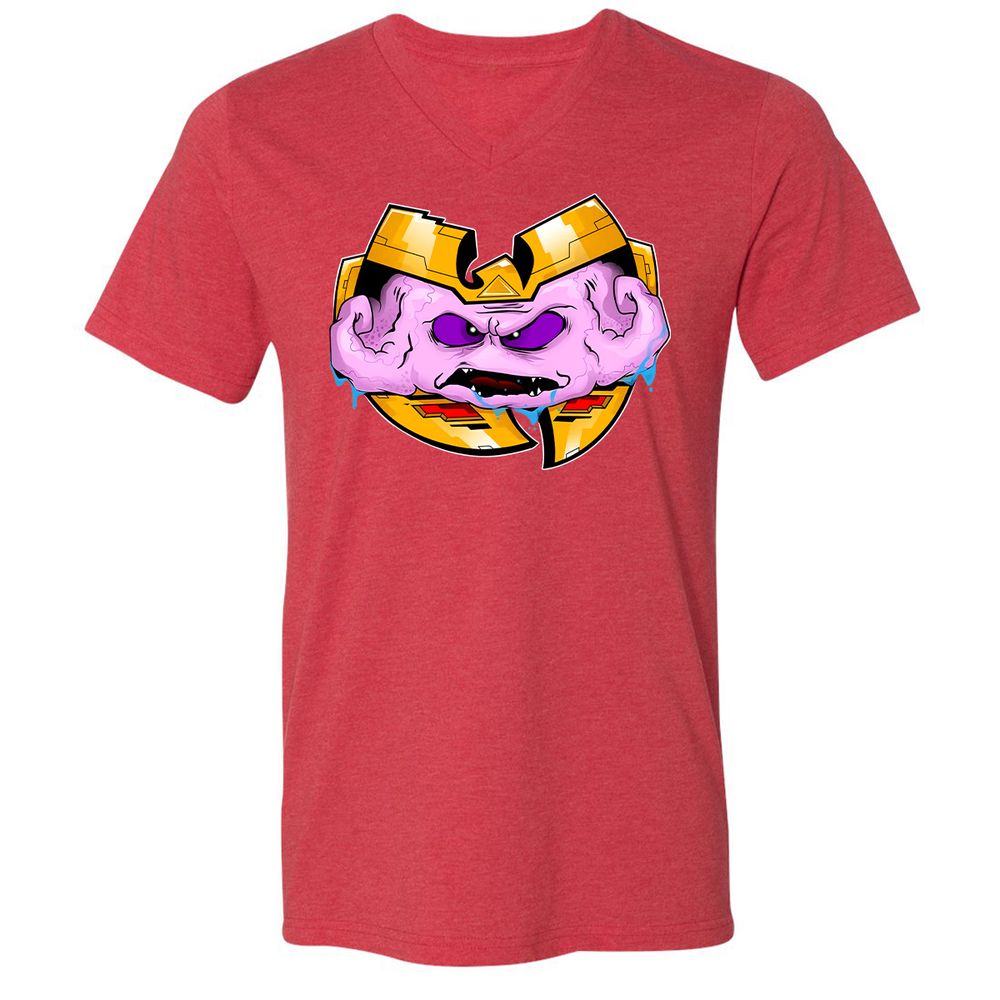 Unisex V-Neck T-Shirt - PJS7C3RV - Heather Red - 16