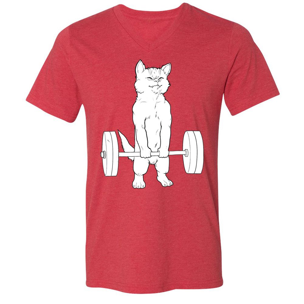 Unisex V-Neck T-Shirt - WE91CHCZ - Heather Red - 16