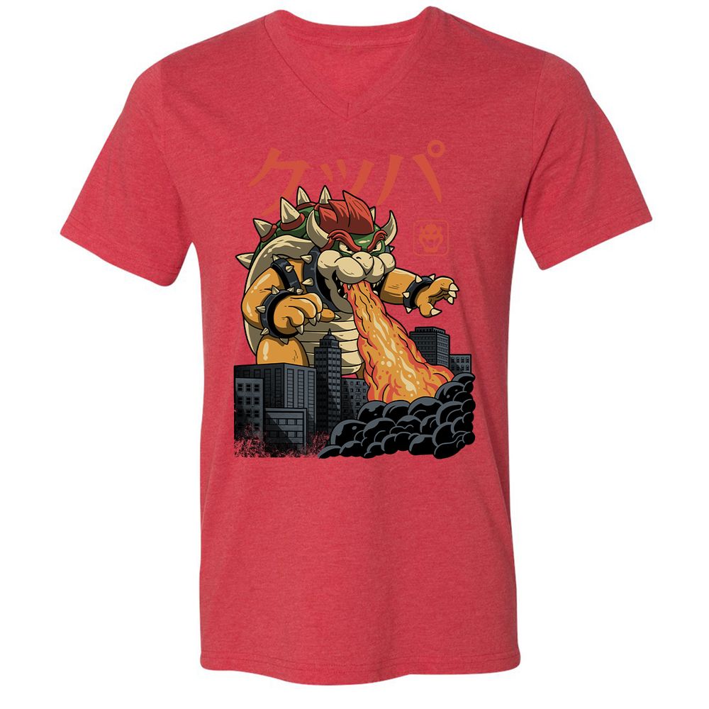 Unisex V-Neck T-Shirt - 42948HVS - Heather Red - 16