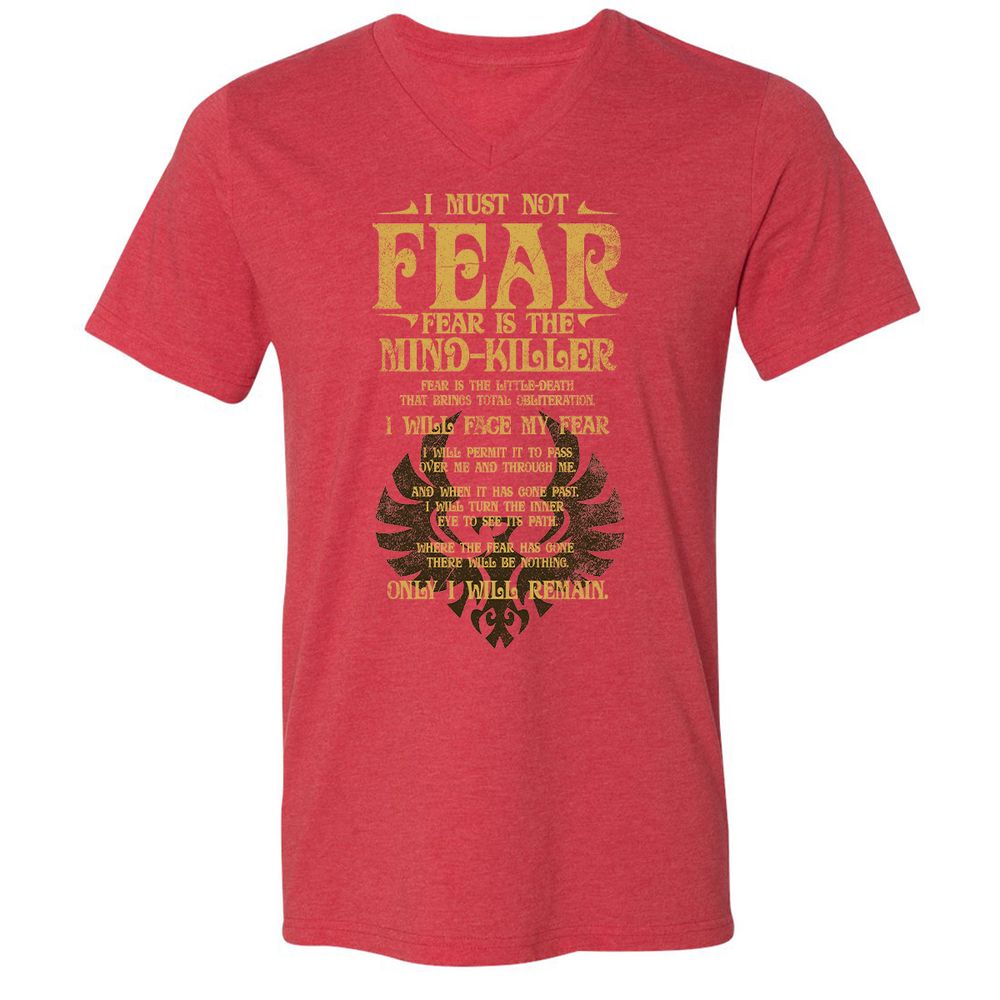 Unisex V-Neck T-Shirt - 5WVDCC5H - Heather Red - 16