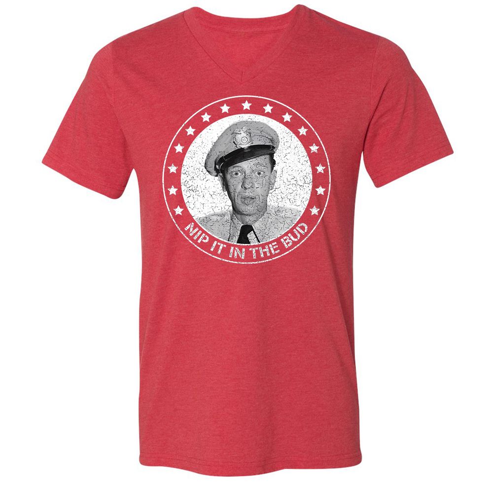 Unisex V-Neck T-Shirt - 43ZLWBS7 - Heather Red - 16