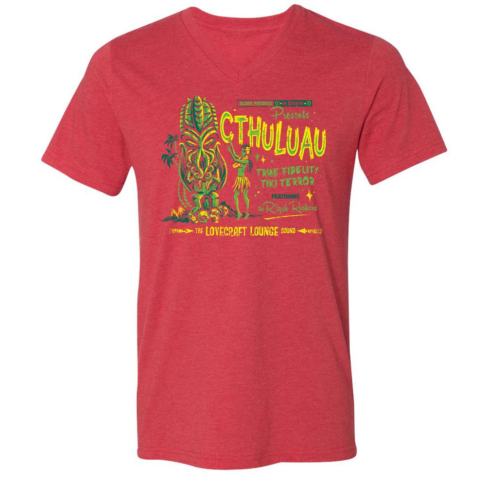 Unisex V-Neck T-Shirt - 5ZC2VZD1 - Heather Red - 16