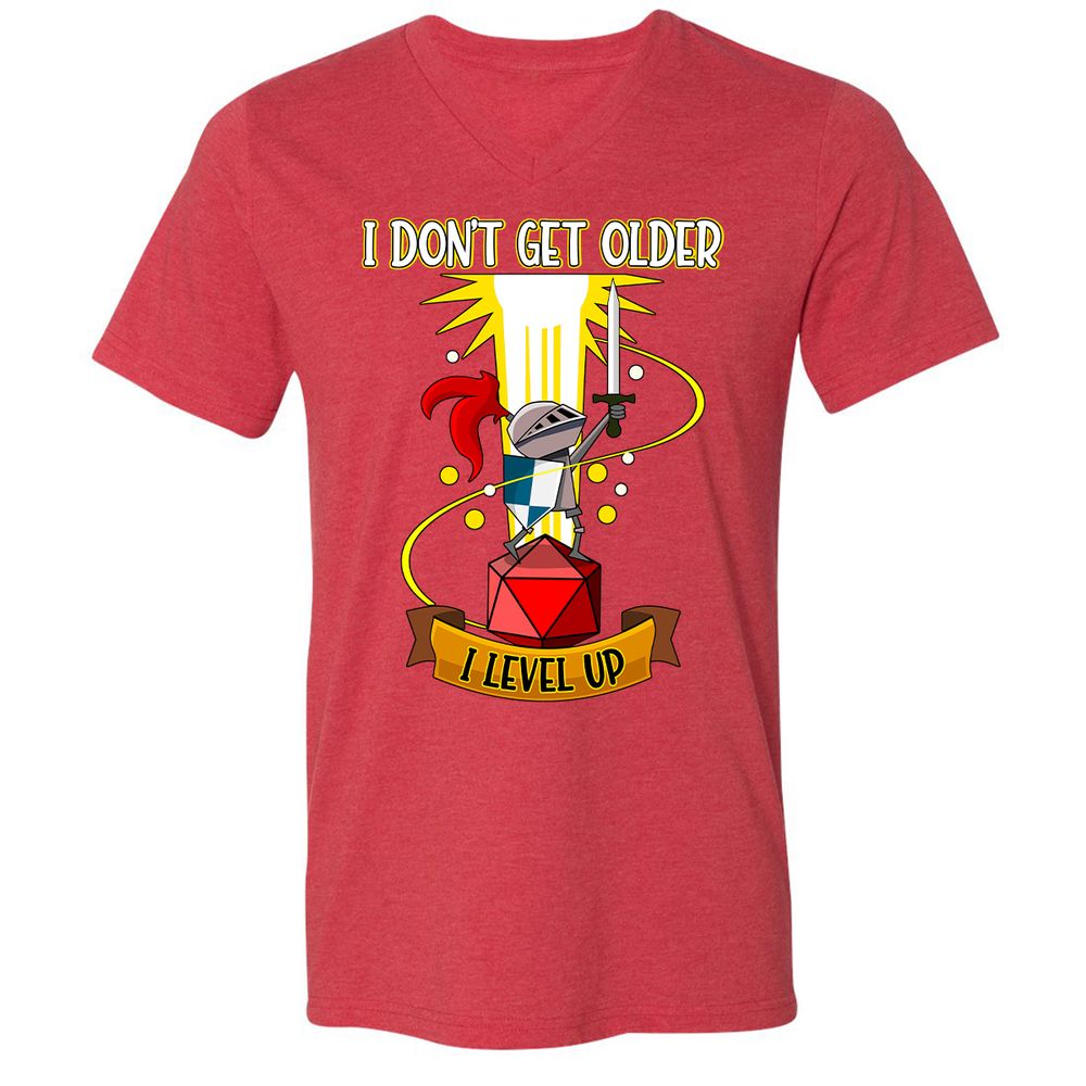 Unisex V-Neck T-Shirt - 6XKHL97C - Heather Red - 16