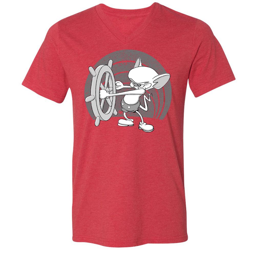 Unisex V-Neck T-Shirt - S1ASR1KT - Heather Red - 16