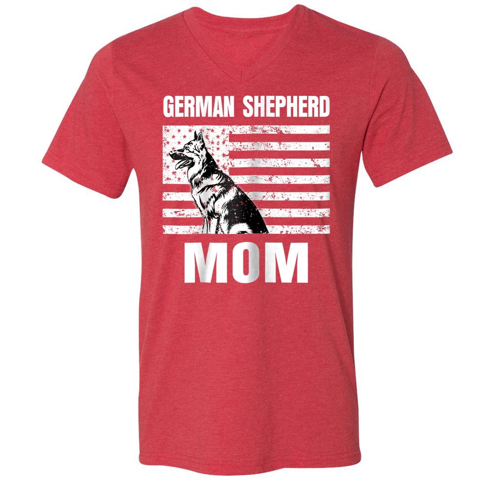 Unisex V-Neck T-Shirt - HZMVDJ22 - Heather Red - 16