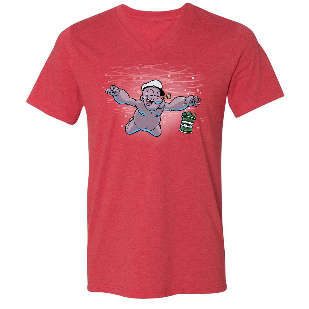 Unisex V-Neck T-Shirt - 6UETT1ZD - Heather Red - 16