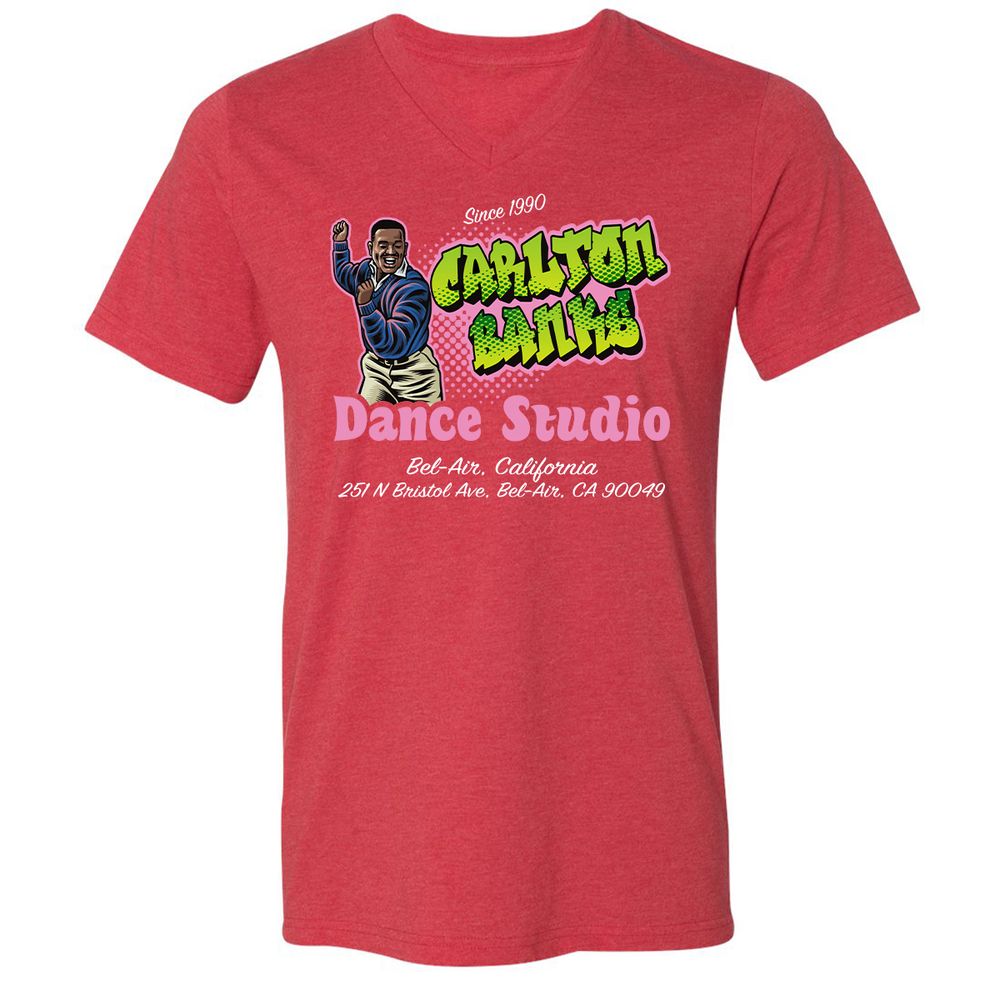 Unisex V-Neck T-Shirt - 448FPX3C - Heather Red - 16
