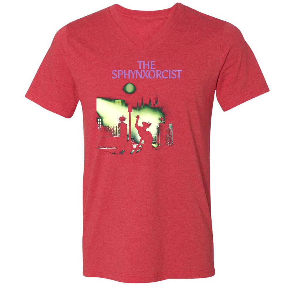 Unisex V-Neck T-Shirt - 2FPCY5K7 - Heather Red - 16