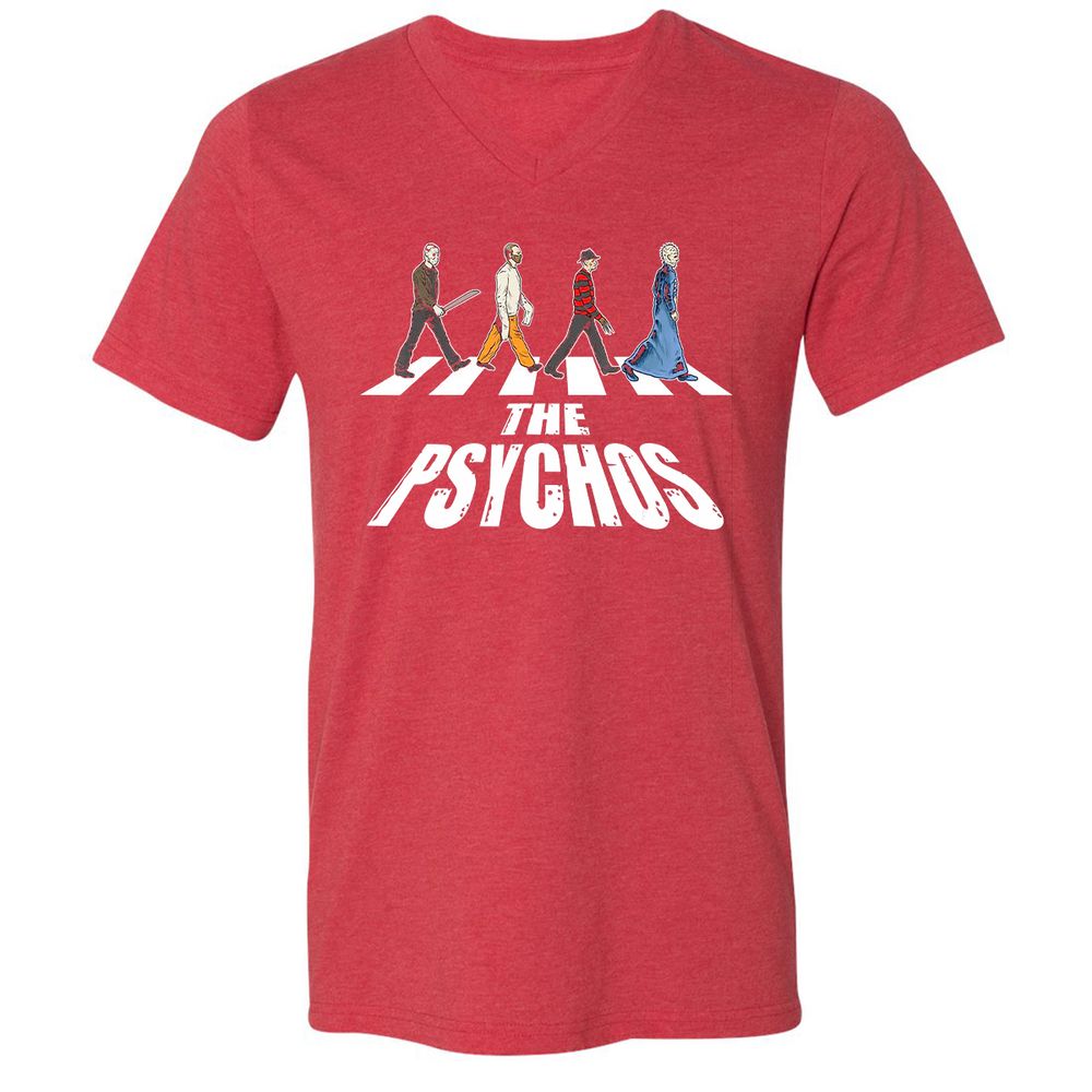 Unisex V-Neck T-Shirt - LGDAVV2B - Heather Red - 16