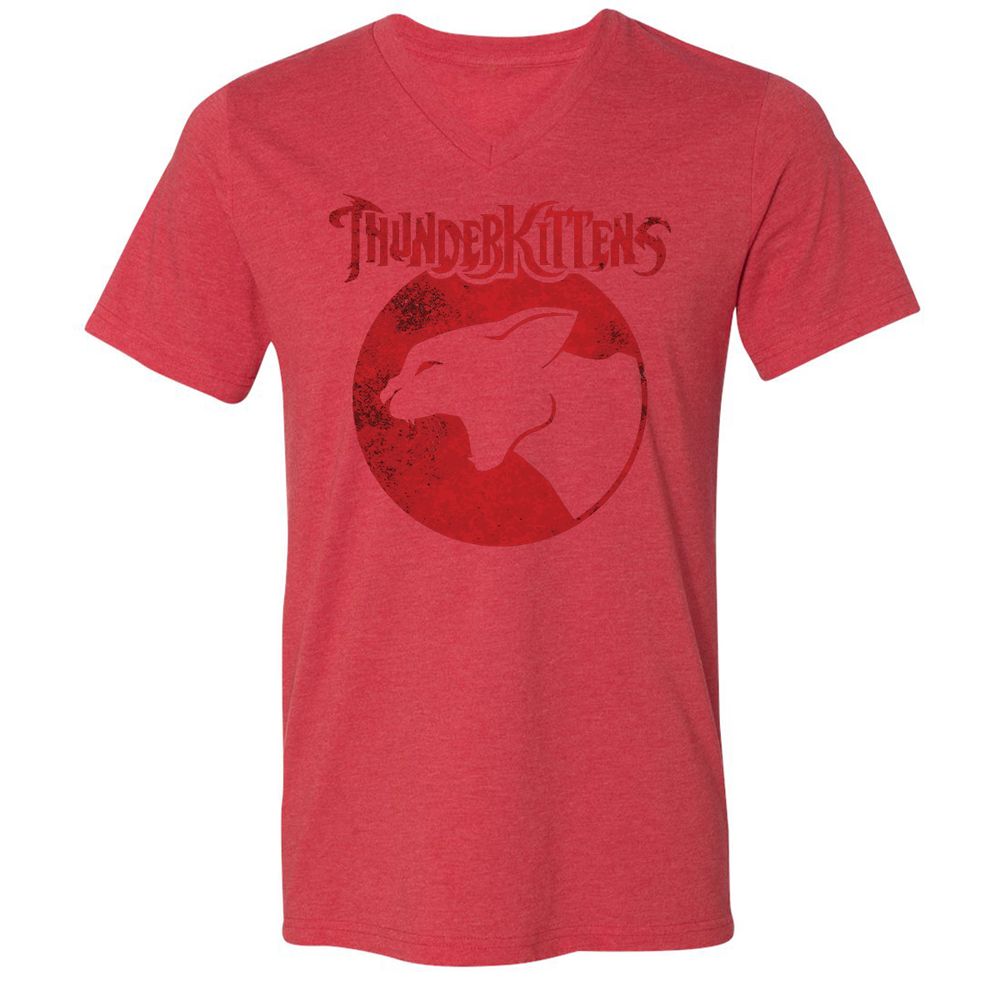 Unisex V-Neck T-Shirt - SSP8D438 - Heather Red - 16