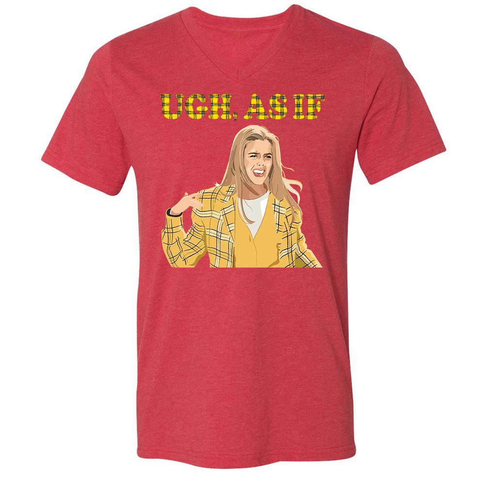 Unisex V-Neck T-Shirt - 4SN6LVST - Heather Red - 16