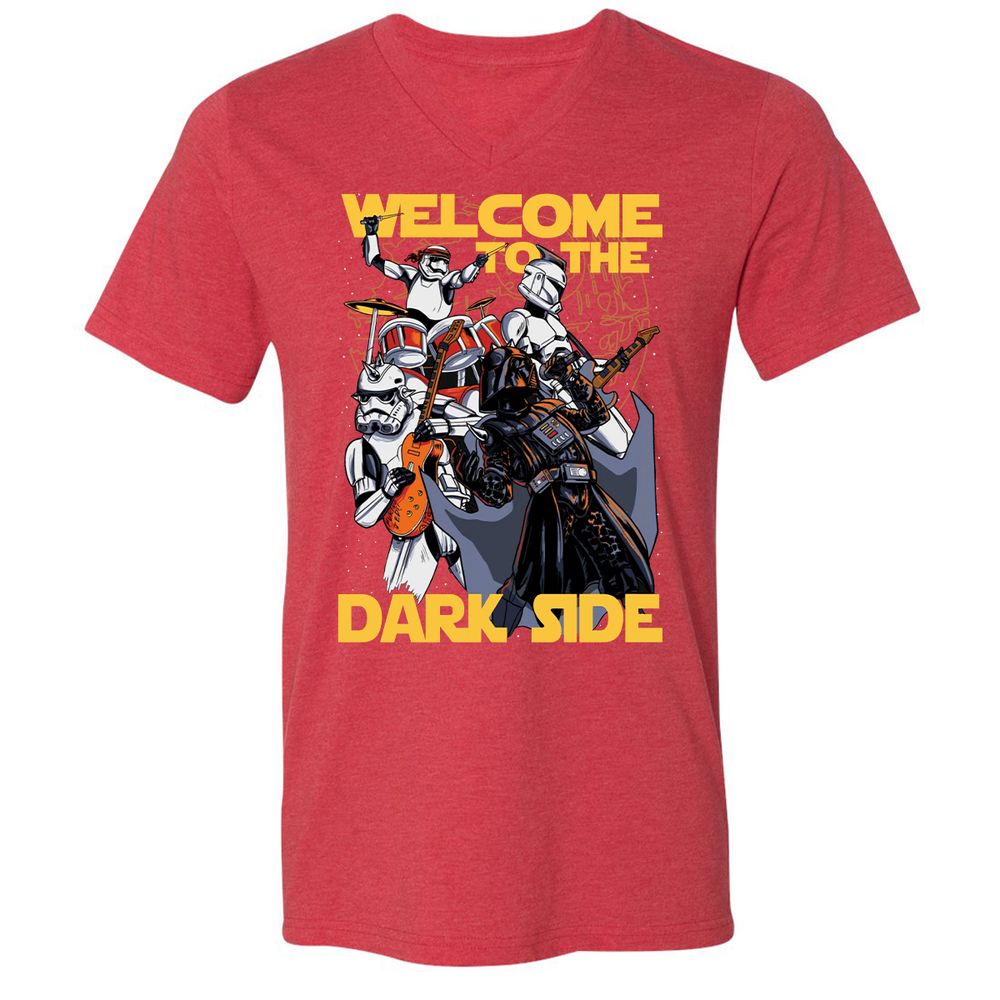 Unisex V-Neck T-Shirt - WXU3FY1G - Heather Red - 16