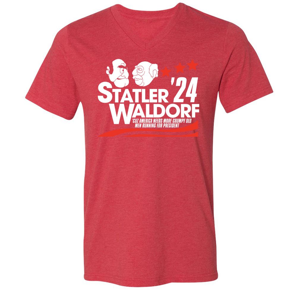Unisex V-Neck T-Shirt - LYS27YWL - Heather Red - 16