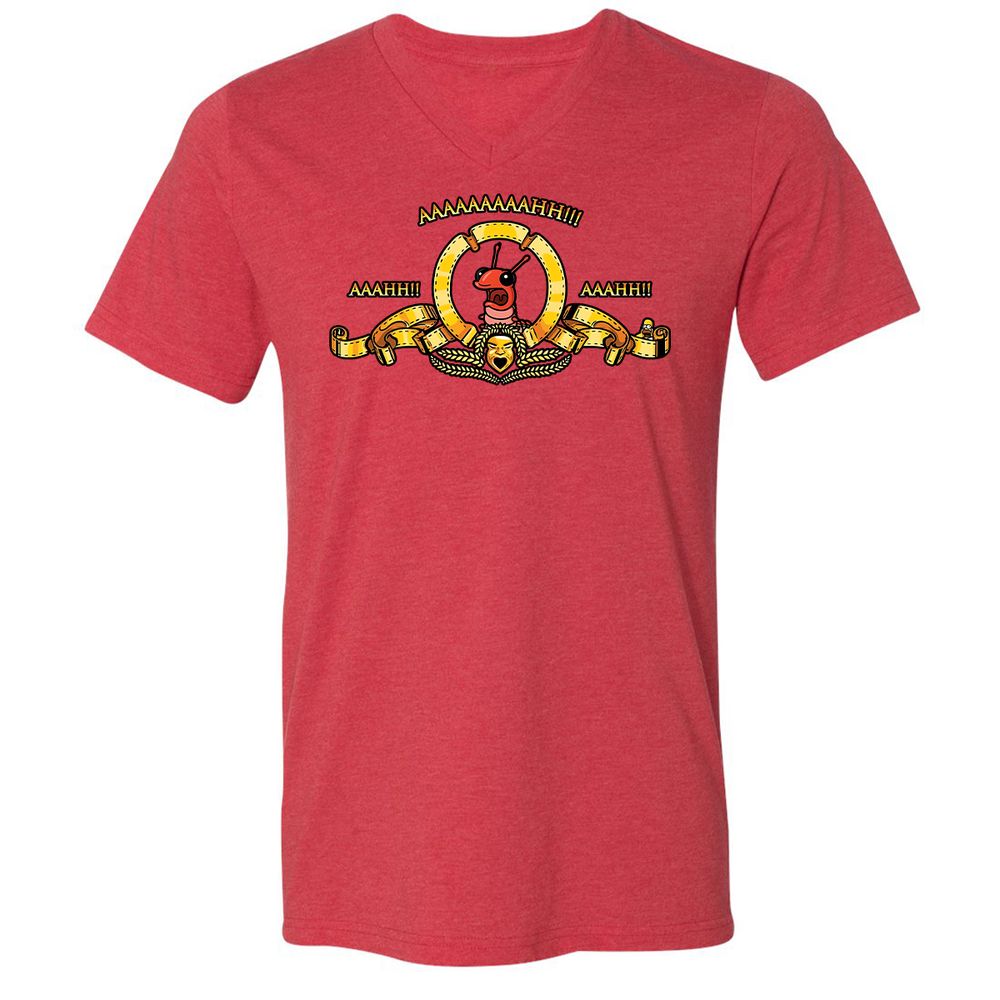 Unisex V-Neck T-Shirt - A257GX3S - Heather Red - 16