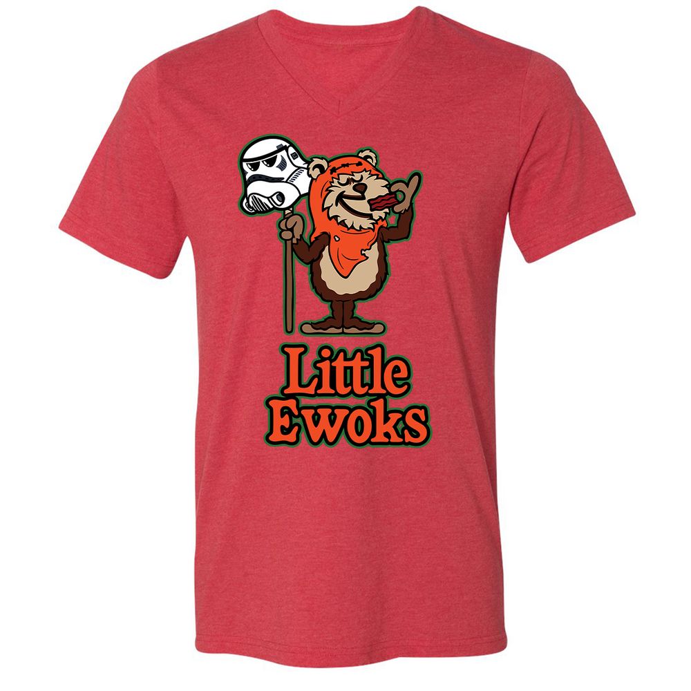 Unisex V-Neck T-Shirt - U4CDFAC2 - Heather Red - 16