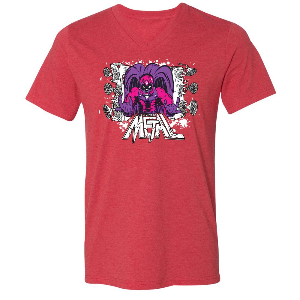 Unisex V-Neck T-Shirt - DJZ7S578 - Heather Red - 16