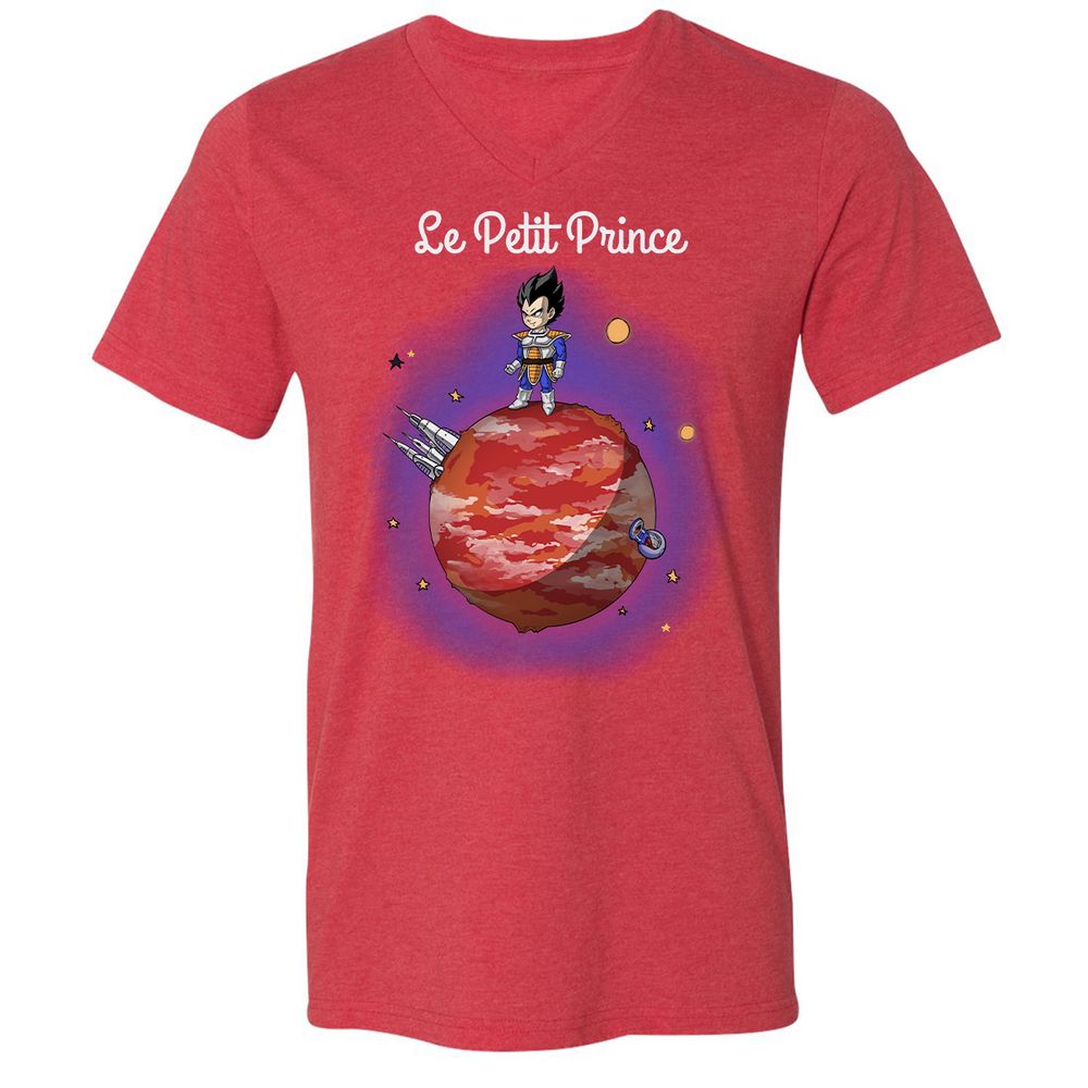 Unisex V-Neck T-Shirt - RBPQYT1S - Heather Red - 16