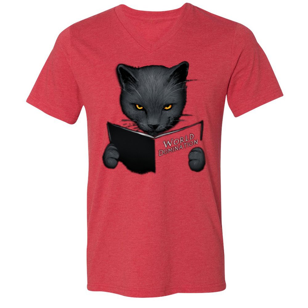 Unisex V-Neck T-Shirt - 19BJUZDP - Heather Red - 16