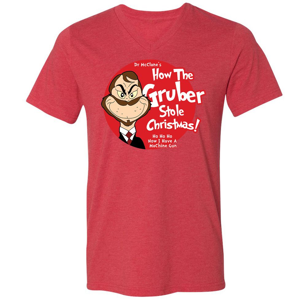 Unisex V-Neck T-Shirt - ZLUMUMQL - Heather Red - 16