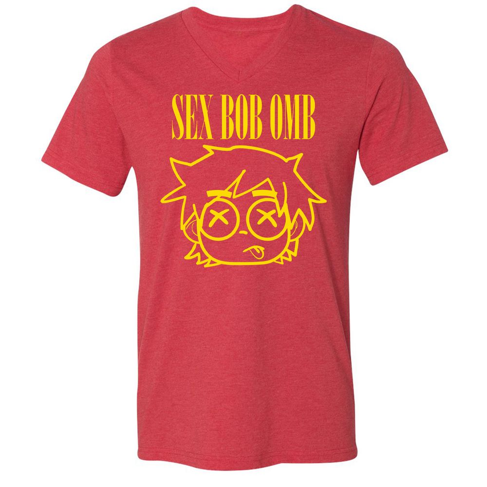 Unisex V-Neck T-Shirt - RTYA94CW - Heather Red - 16