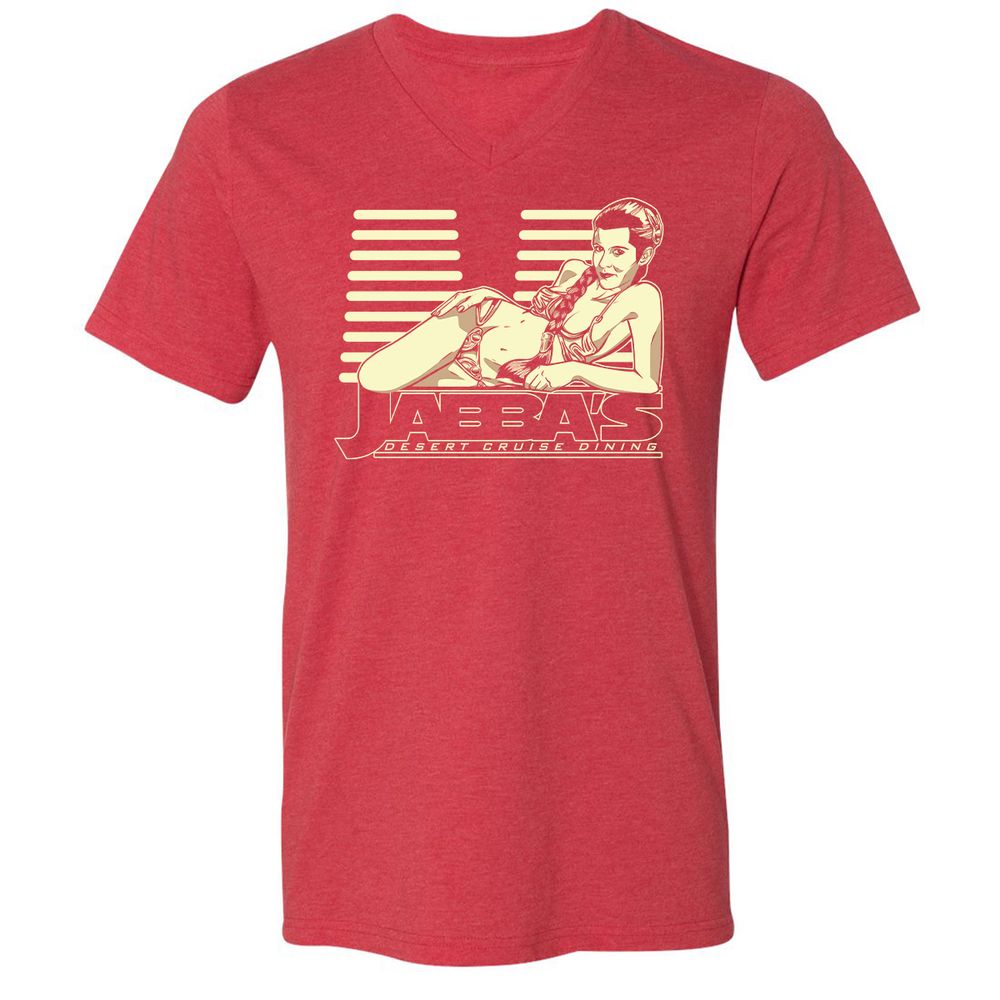 Unisex V-Neck T-Shirt - 9NFWGVYD - Heather Red - 16