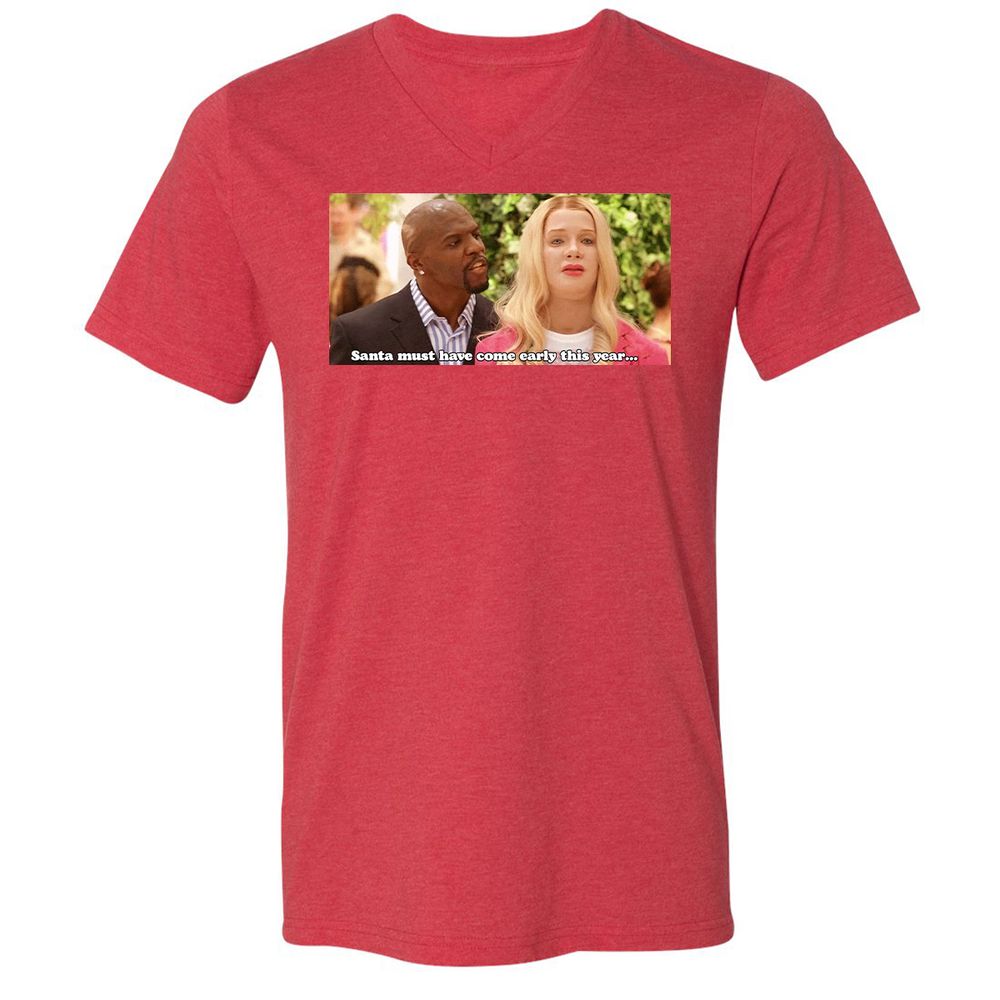 Unisex V-Neck T-Shirt - TX6GL533 - Heather Red - 16