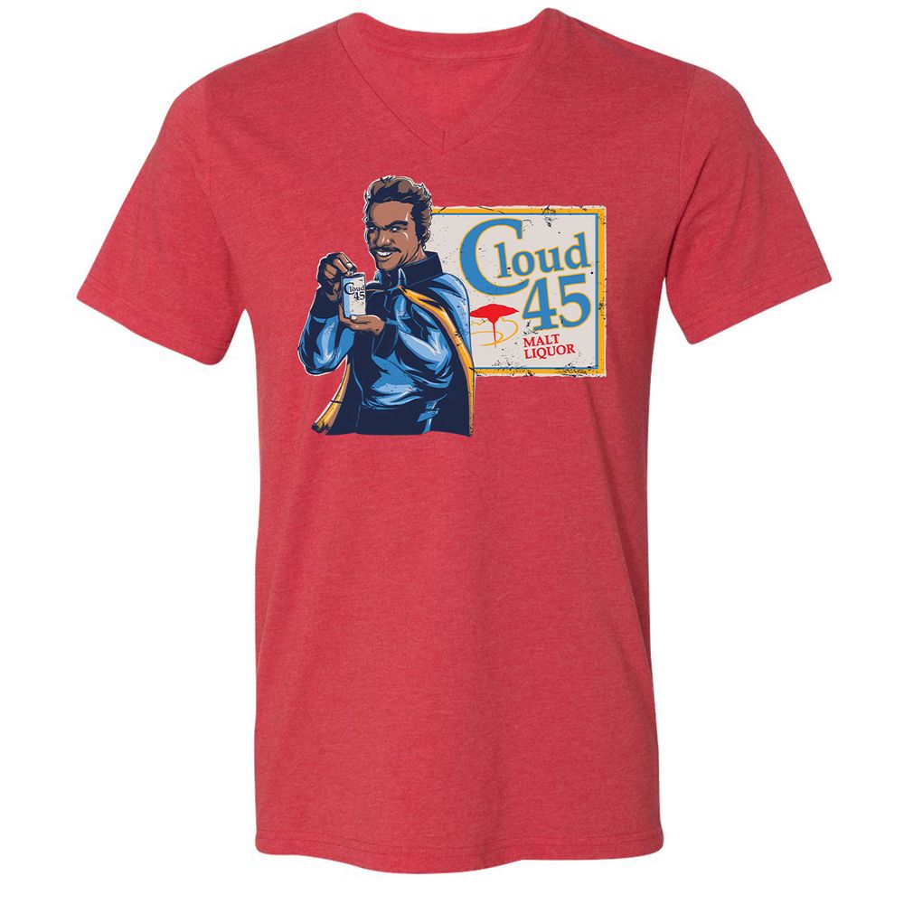 Unisex V-Neck T-Shirt - BLYJPUN9 - Heather Red - 16