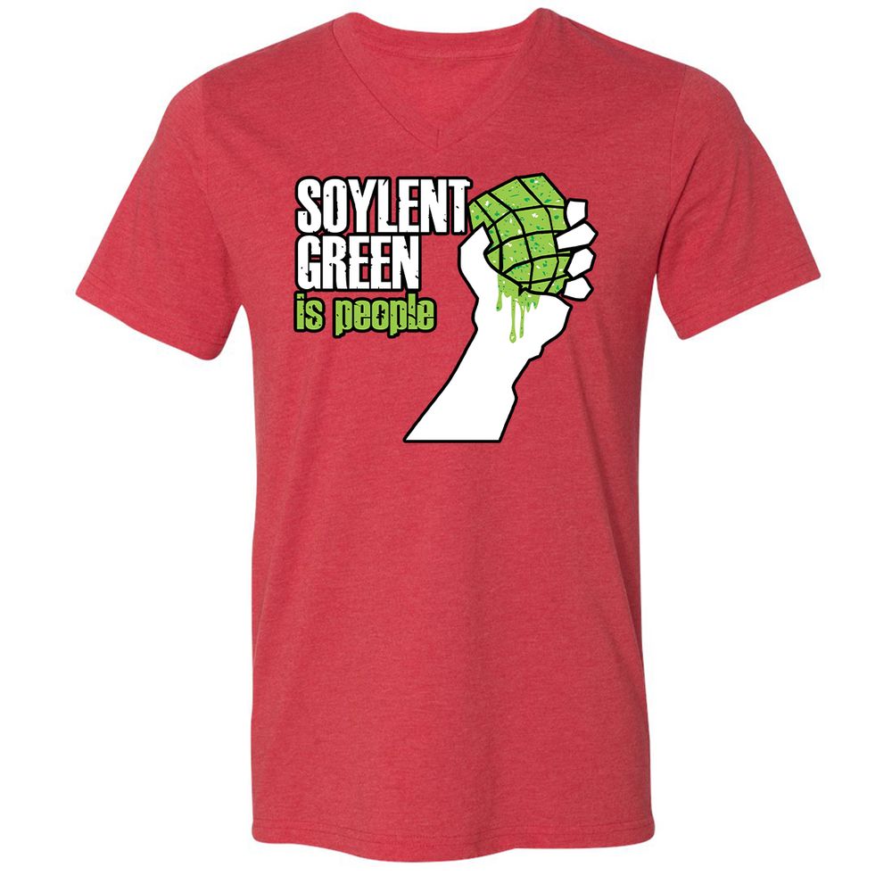 Unisex V-Neck T-Shirt - NYA7ZXCX - Heather Red - 16