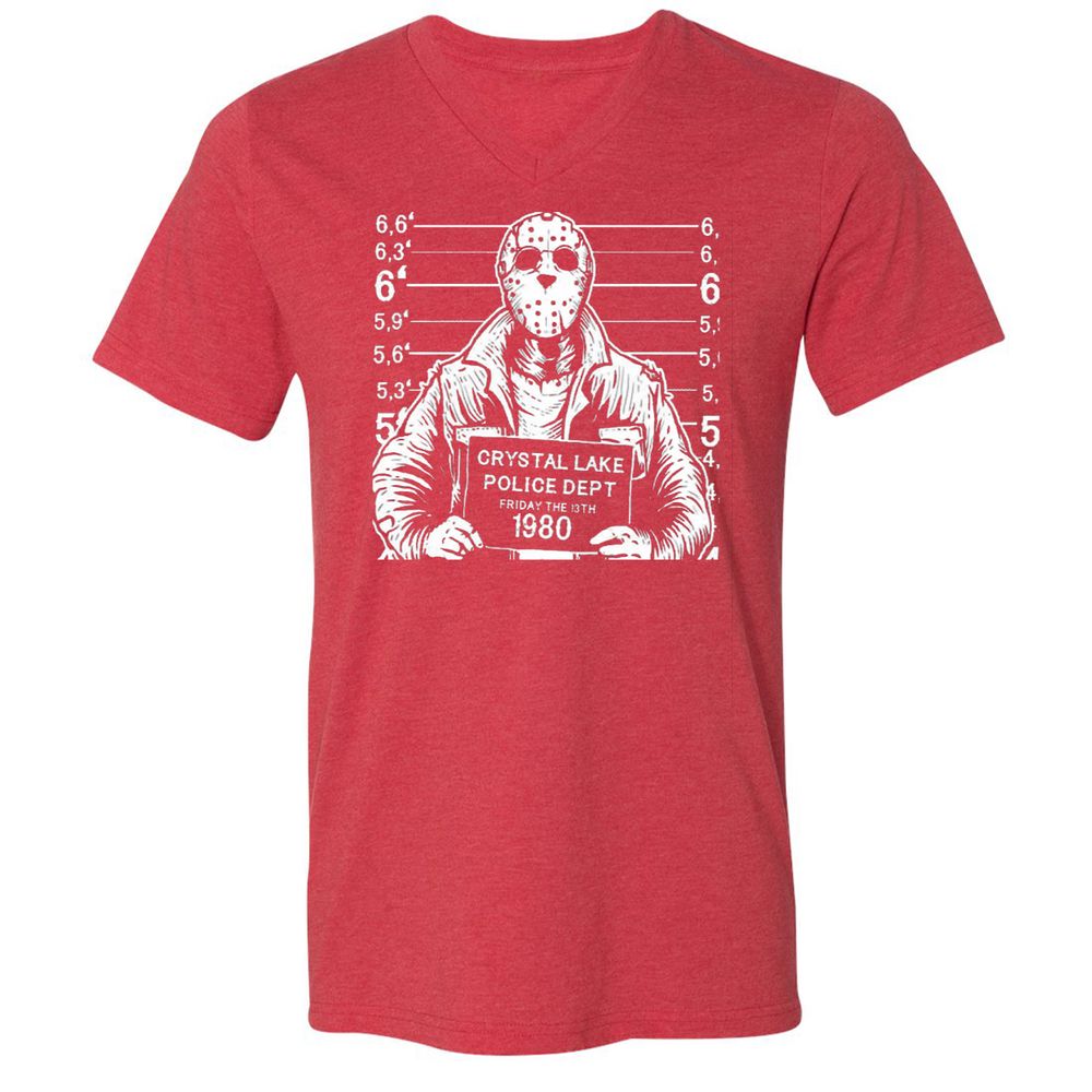 Unisex V-Neck T-Shirt - UU18CLA6 - Heather Red - 16