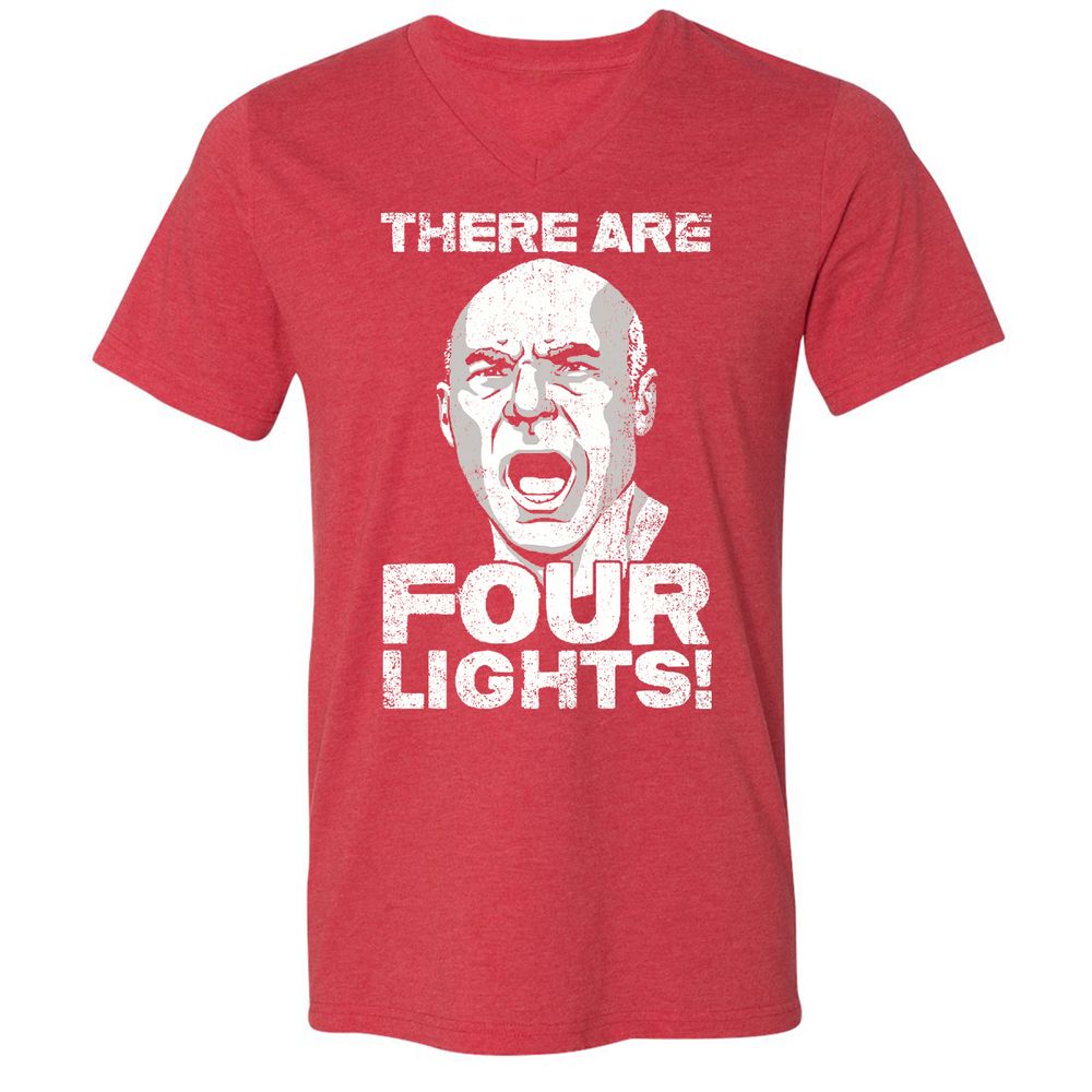 Unisex V-Neck T-Shirt - UJB6M7B7 - Heather Red - 16