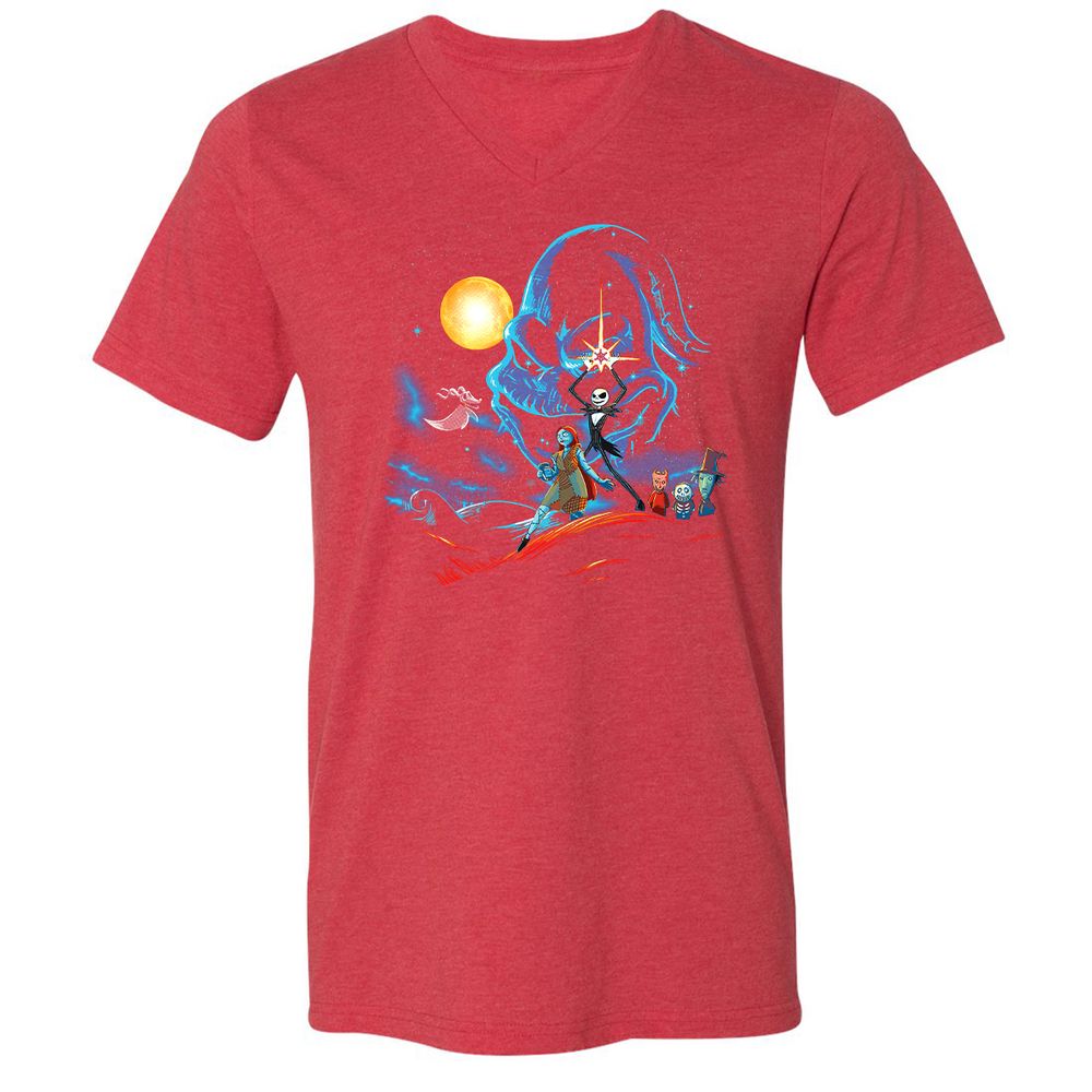 Unisex V-Neck T-Shirt - HE3V97T4 - Heather Red - 16