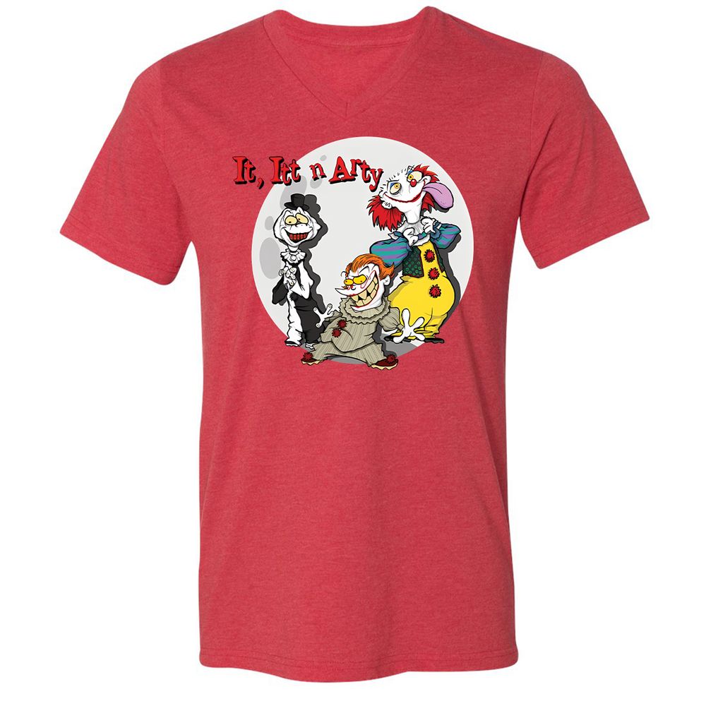Unisex V-Neck T-Shirt - 2QXVT9FX - Heather Red - 16