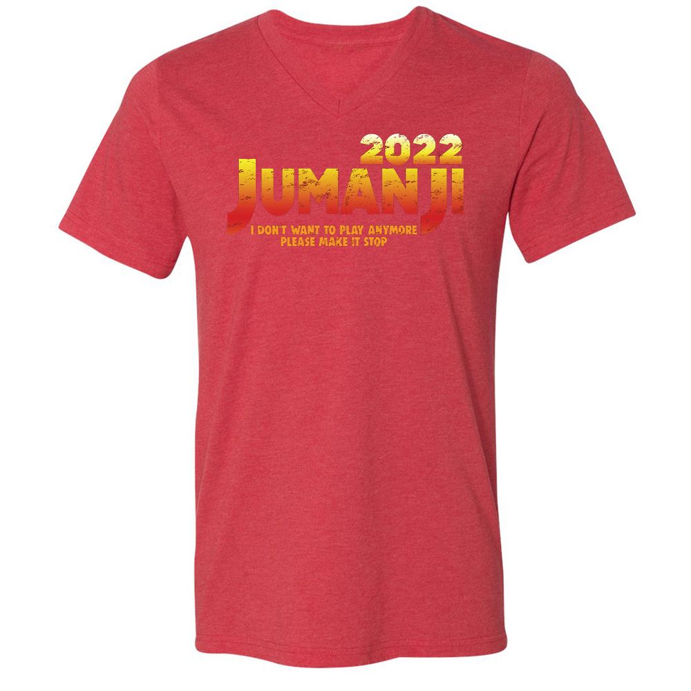 Unisex V-Neck T-Shirt - K5E58FZB - Heather Red - 16