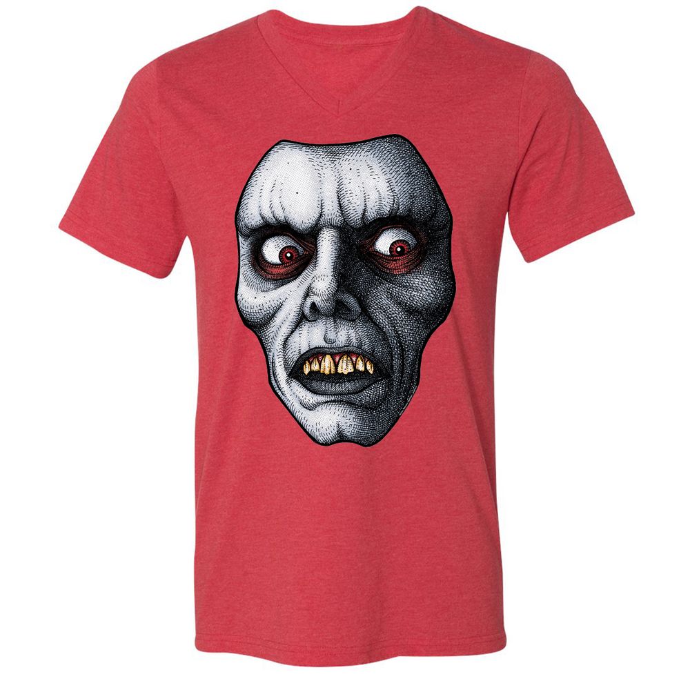 Unisex V-Neck T-Shirt - NY6AKWYW - Heather Red - 16