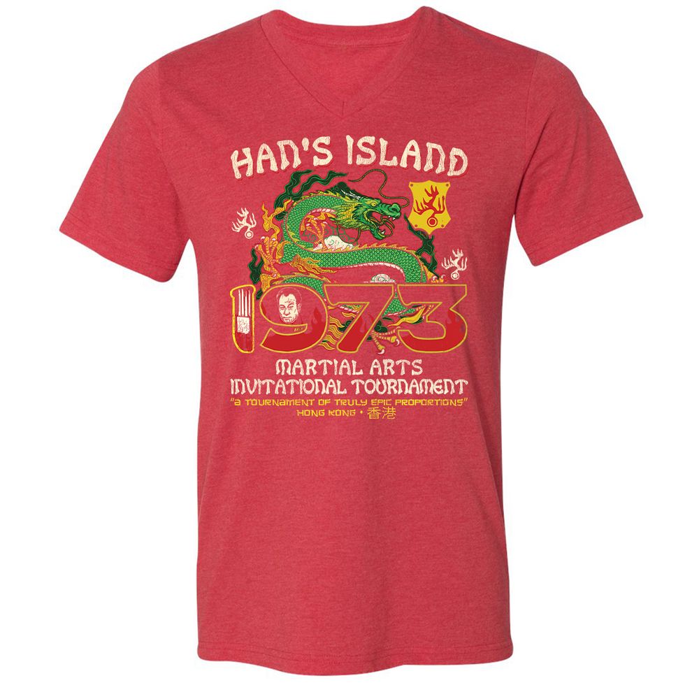 Unisex V-Neck T-Shirt - UUKQWJLZ - Heather Red - 16