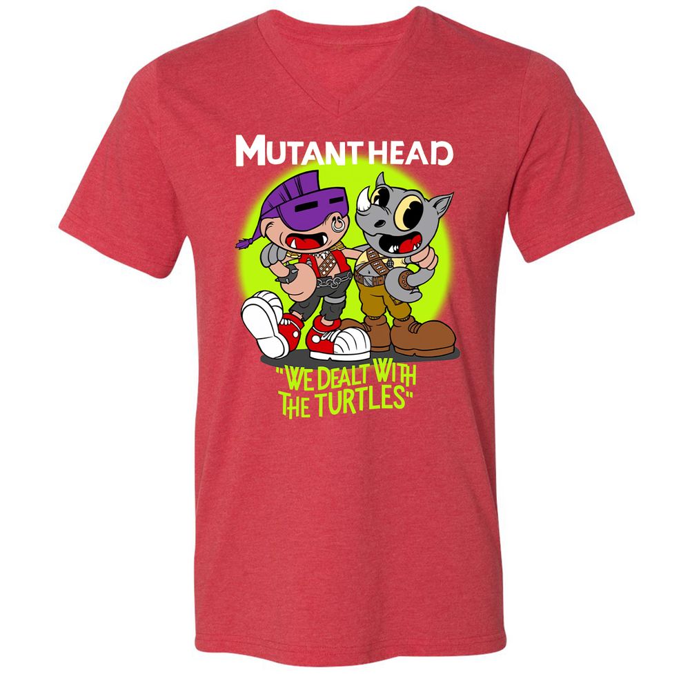 Unisex V-Neck T-Shirt - FA8LTXUK - Heather Red - 16