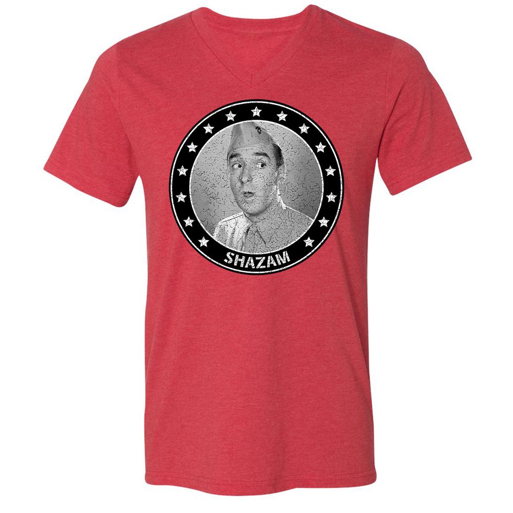 Unisex V-Neck T-Shirt - 18U9PHL7 - Heather Red - 16