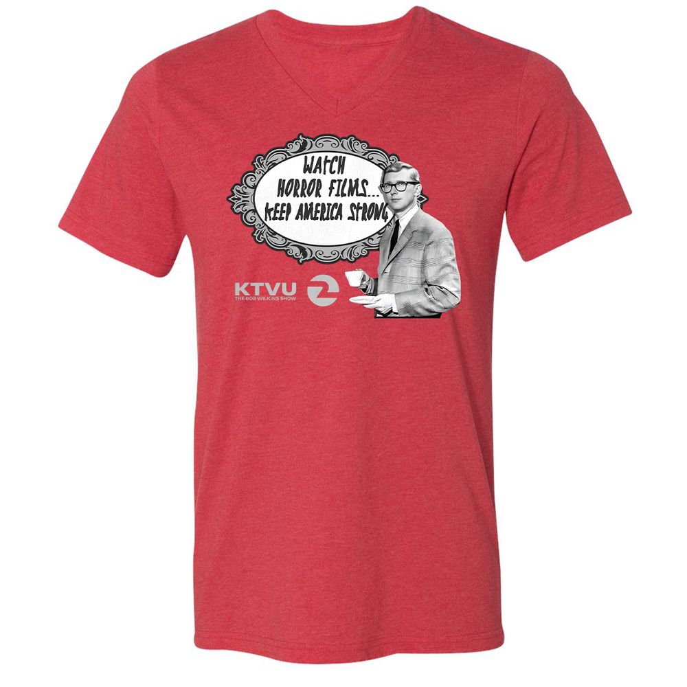 Unisex V-Neck T-Shirt - E4B4G1ST - Heather Red - 16