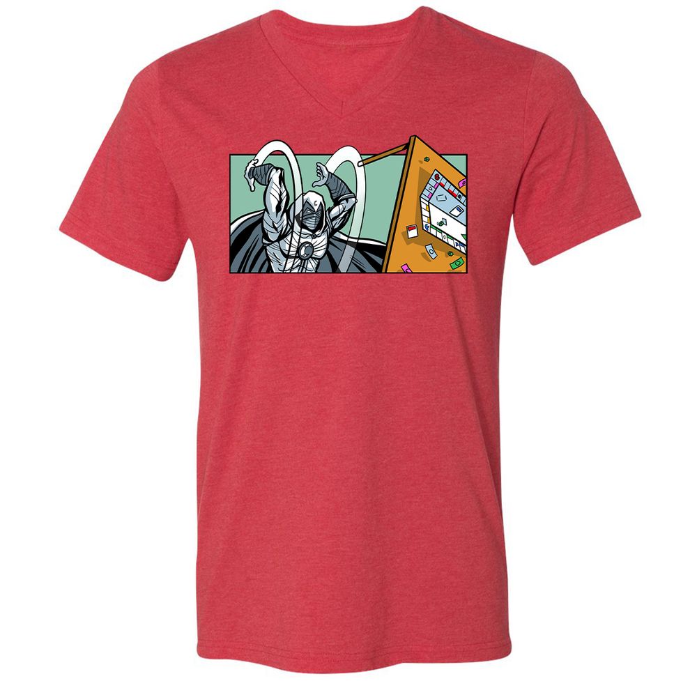 Unisex V-Neck T-Shirt - DVF36SGS - Heather Red - 16