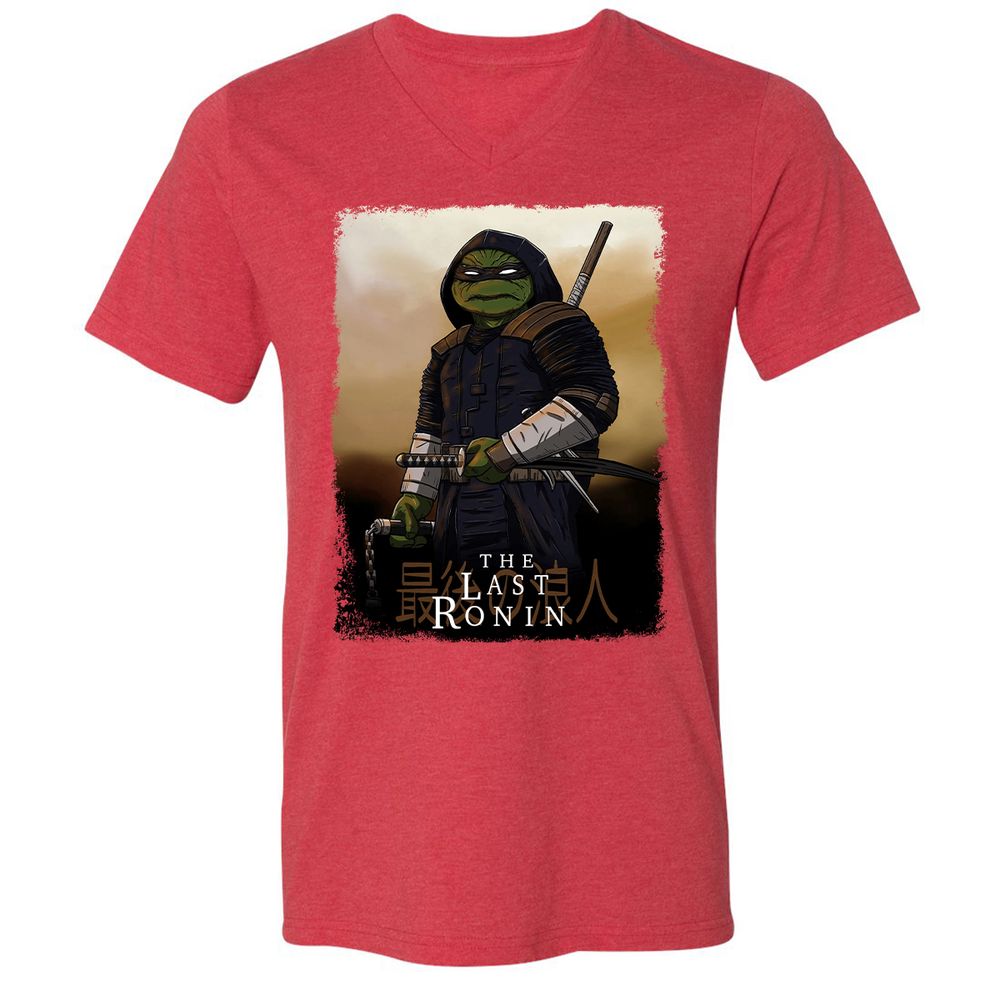 Unisex V-Neck T-Shirt - E2UE1HBU - Heather Red - 16