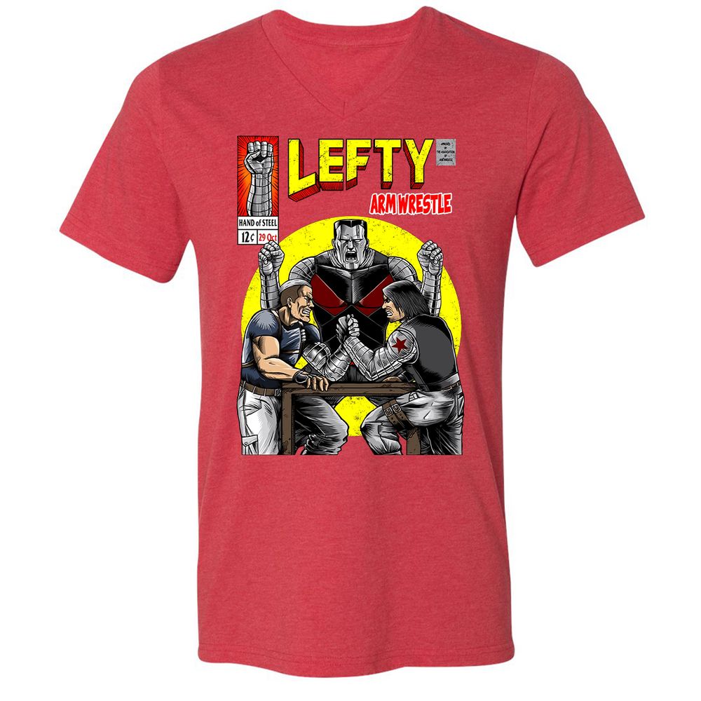 Unisex V-Neck T-Shirt - VCAPWR15 - Heather Red - 16