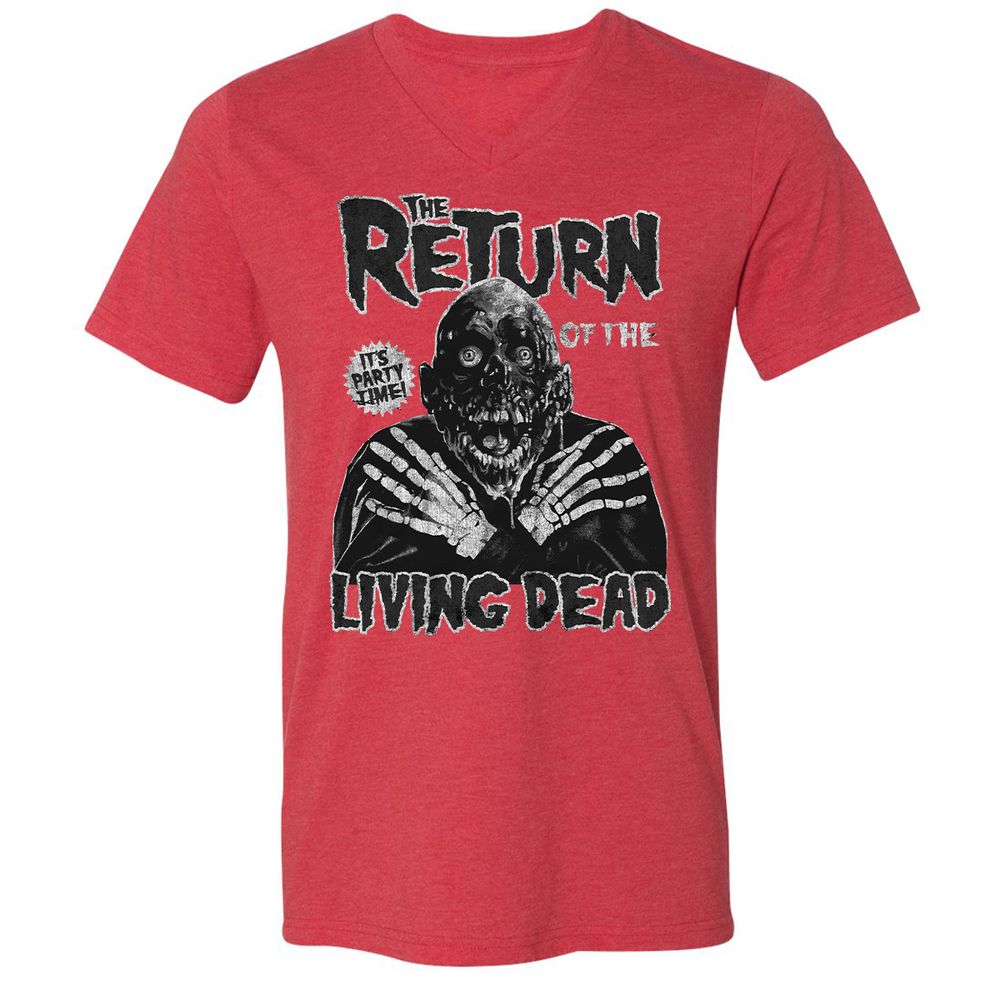 Unisex V-Neck T-Shirt - 4AMYPWJA - Heather Red - 16