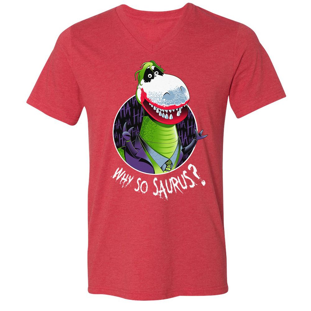 Unisex V-Neck T-Shirt - K9W2TSJ5 - Heather Red - 16