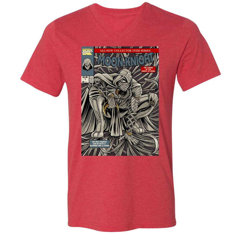 Unisex V-Neck T-Shirt - 6NP21XXF - Heather Red - 16